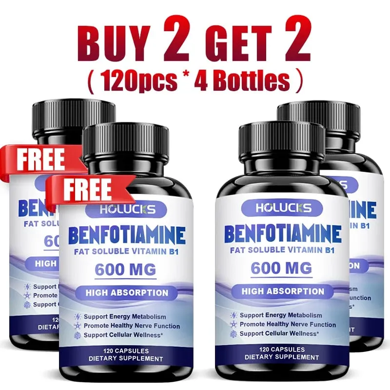 Benfotiamin-Ergänzungsmittel mit hoher Absorption von Vitamin B1 unterstützt gesunde Nerven, Glukosestoffwechsel und antioxidative Abwehr — image 9