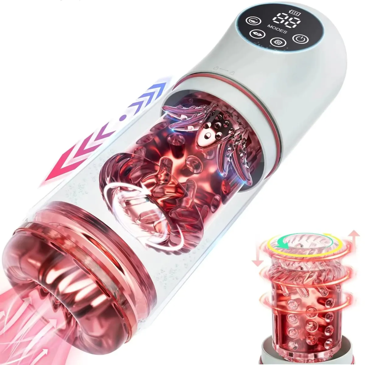 Xoay Tự Động Hút Nam Masturbator Dương Vật Bơm Đâm Liếm Giới Tính Máy Stroker Bỏ Túi Âm Hộ Đồ Chơi Tình Dục Người Lớn Dành Cho Nam — image 1