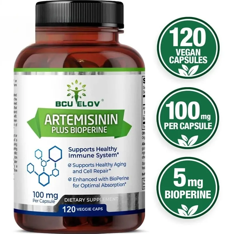 Yüksek Emilim Artemisinin 100 Mg Besin Emilimini Maksimuma Çıkarır Hücresel Onarımı ve Bağışıklık Güçlendirmeyi Destekler 120 Kapsül — image 1