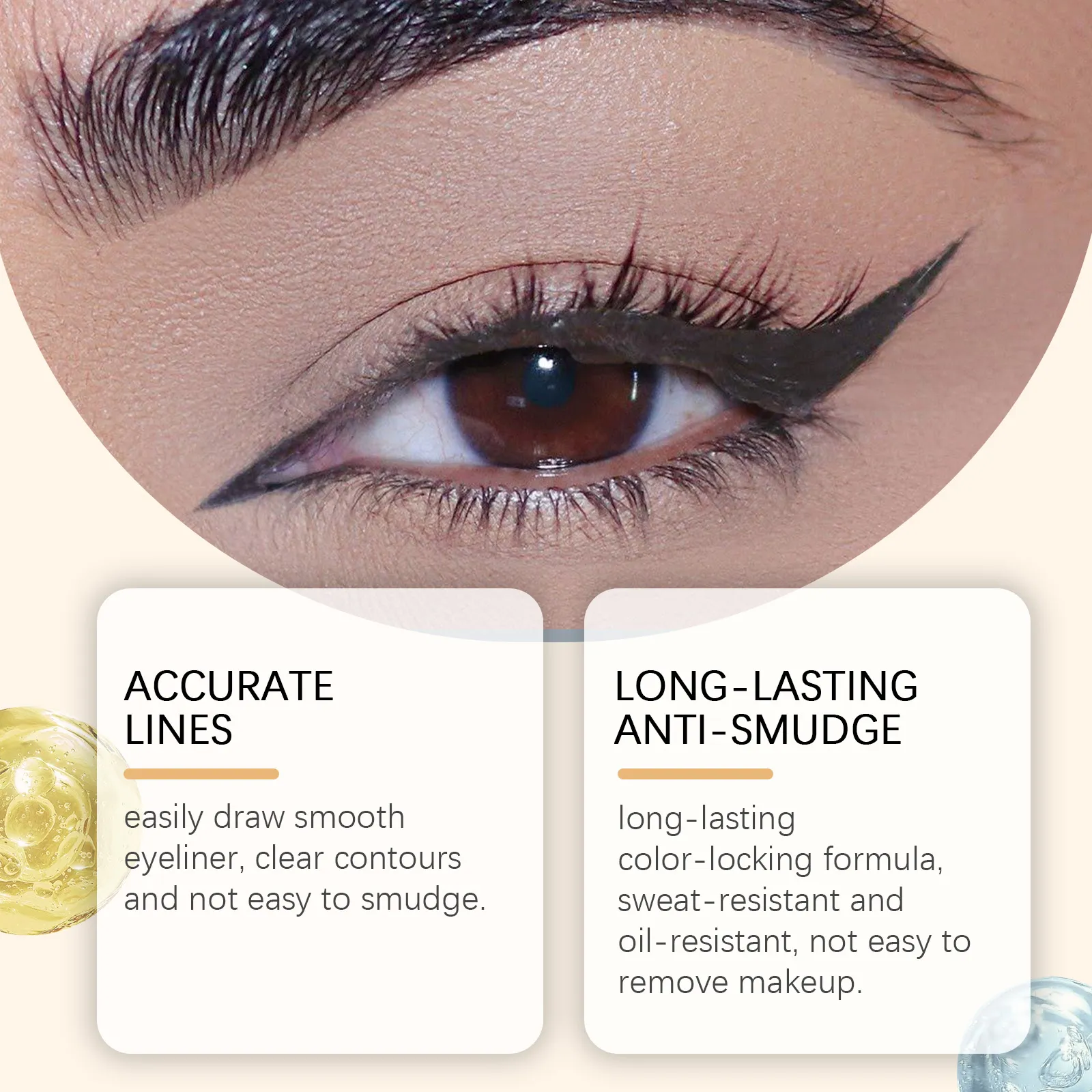Zephoco Gel Eyeliner Pen Impermeabile Liscio Trucco Degli Occhi di Lunga Durata A Prova di Sudore A Prova di Olio A Prova di Sbavature Eye Liner Matita Trucco — image 3