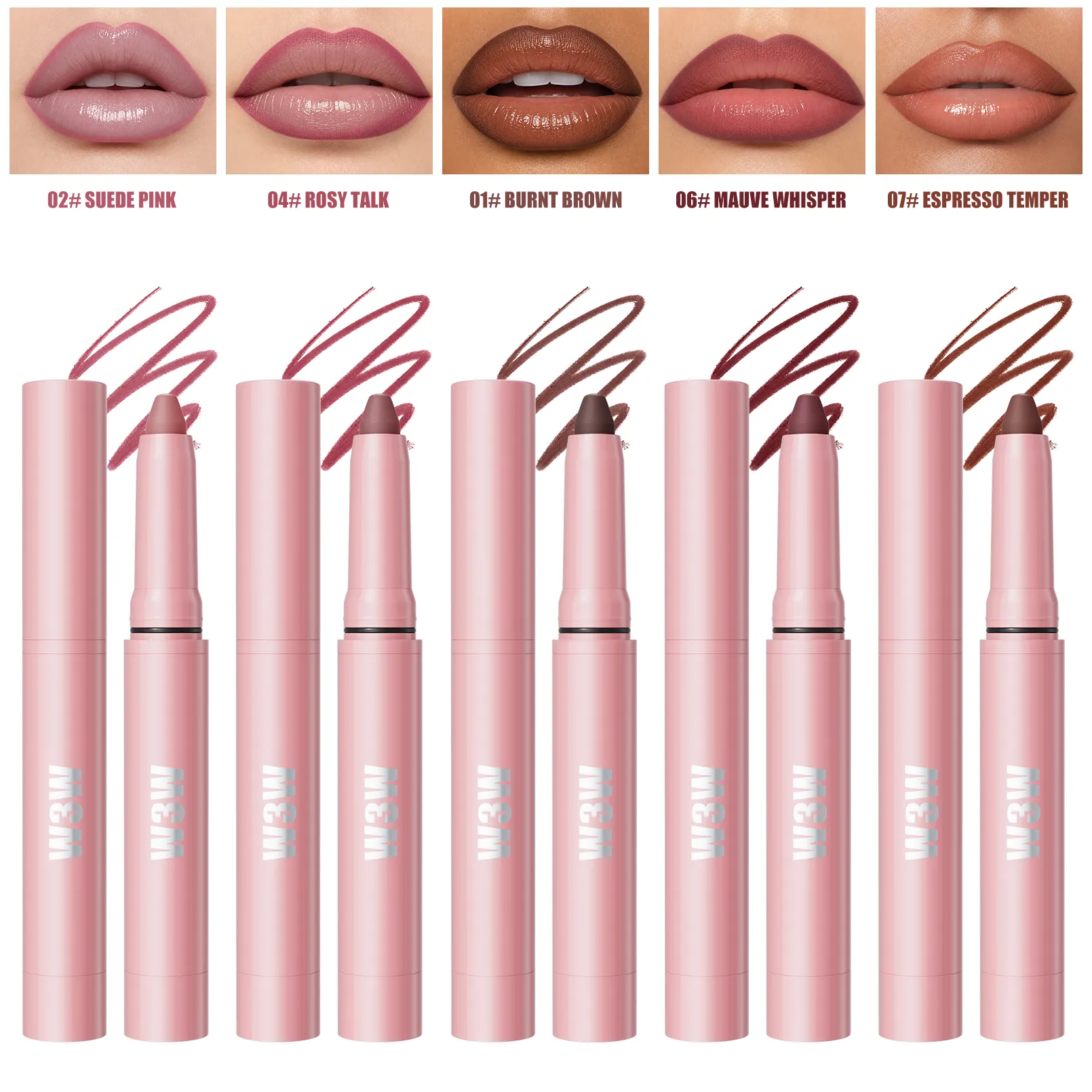 Waterproof Matte Lip Liner Pencil for Women Easy Glide Long-Lasting Natural Lip Outline Cosmetic Makeup — image 4