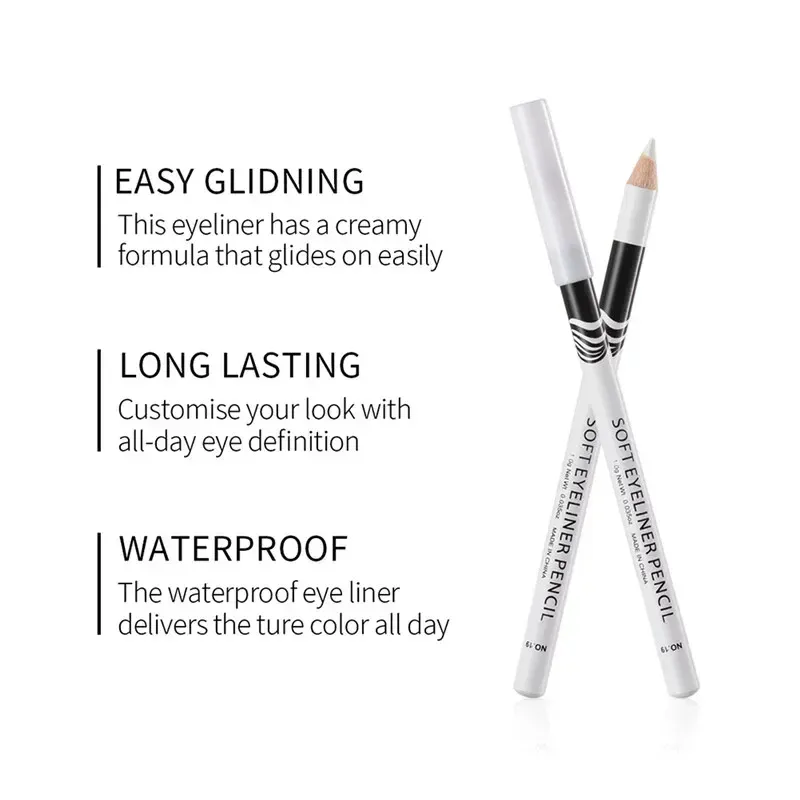 1PC Neue Weiß Eyeliner Make-Up Dauerhaft Glatte Einfach Zu Tragen Augen Aufheller Wasserdicht Mode Augen Liner Bleistifte Augen make-up-Tools — image 5