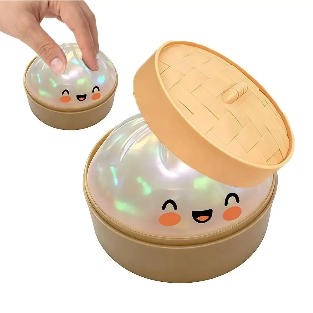 Large Dumpling Pillow Soft Huggable Plush Toy for Home Decor Adorable Dumpling Shape with Playful Expression Dough Ball