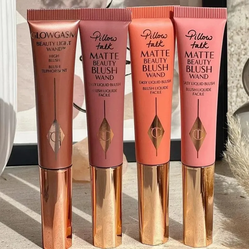 Charlotte Tilbury Liquid Contour Featherlight&Serum Foundation Luminous&Cream Blush Samtiges, wasserfestes, glattes, mischbares Make-up