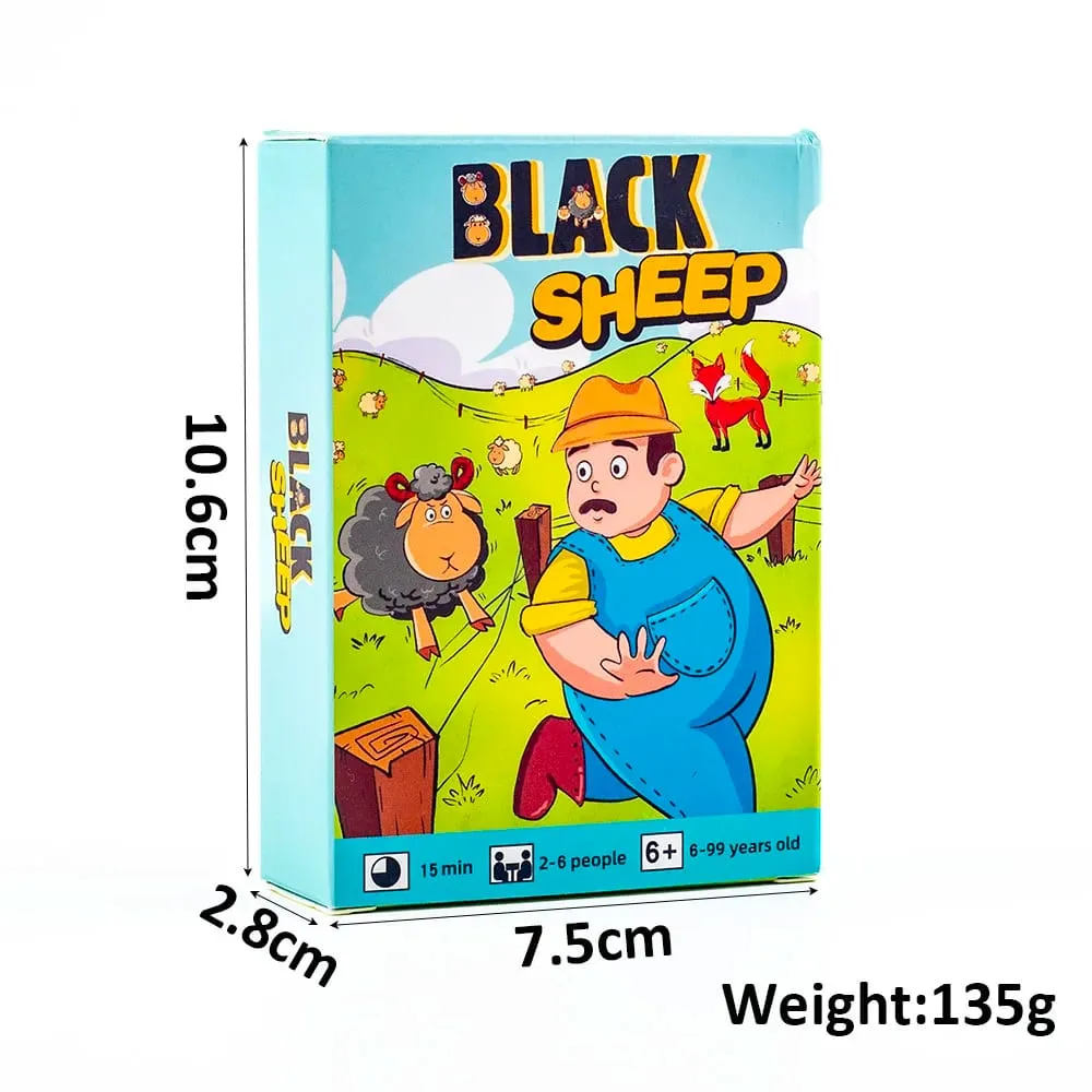 10.6*7.5 cm Hot Sale Black Sheep Party Game Cards Interactive Intellectua Board Game Funny Family Friends PartyToy Gift for Kids — image 2