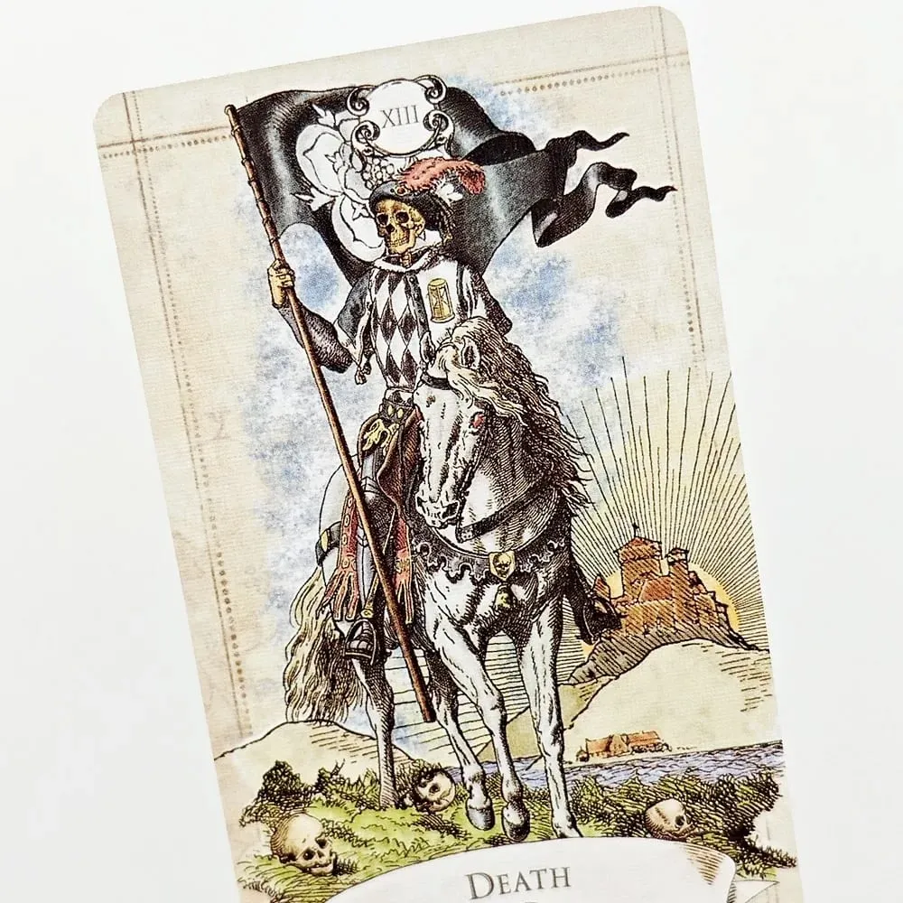 Tarotová paluba starého stylu oboustranná reliéfní 79 ks Vintage ilustrace Zvýraznění Jasná symbolika Baleno v pevné krabičce 12*7cm — image 5
