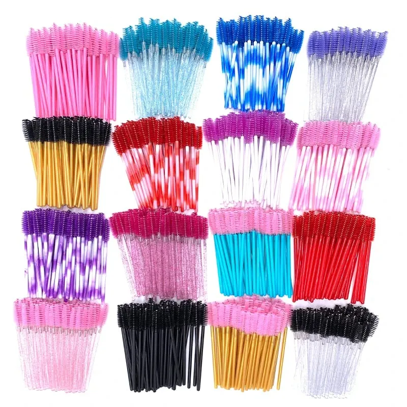 YGirlash 50Pcs Lash Swans Aplikator Bulu Mata Kristal Pemegang Berlian Pakai Nilon Tongkat Maskara Berus Alat Kosmetik — image 1