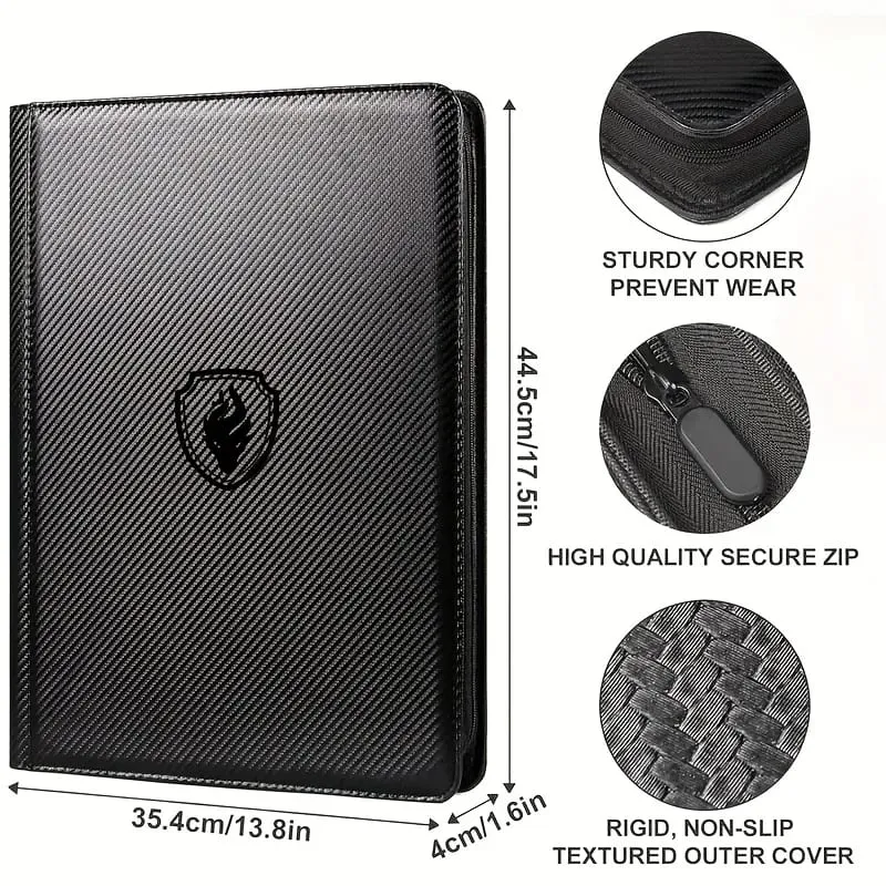 1024 กระเป๋า Trading Card Binder พรีเมี่ยม 16 กระเป๋าผู้ถือบัตรโฟลเดอร์ด้านข้างการ์ดสำหรับกีฬาการ์ดเกม — image 2