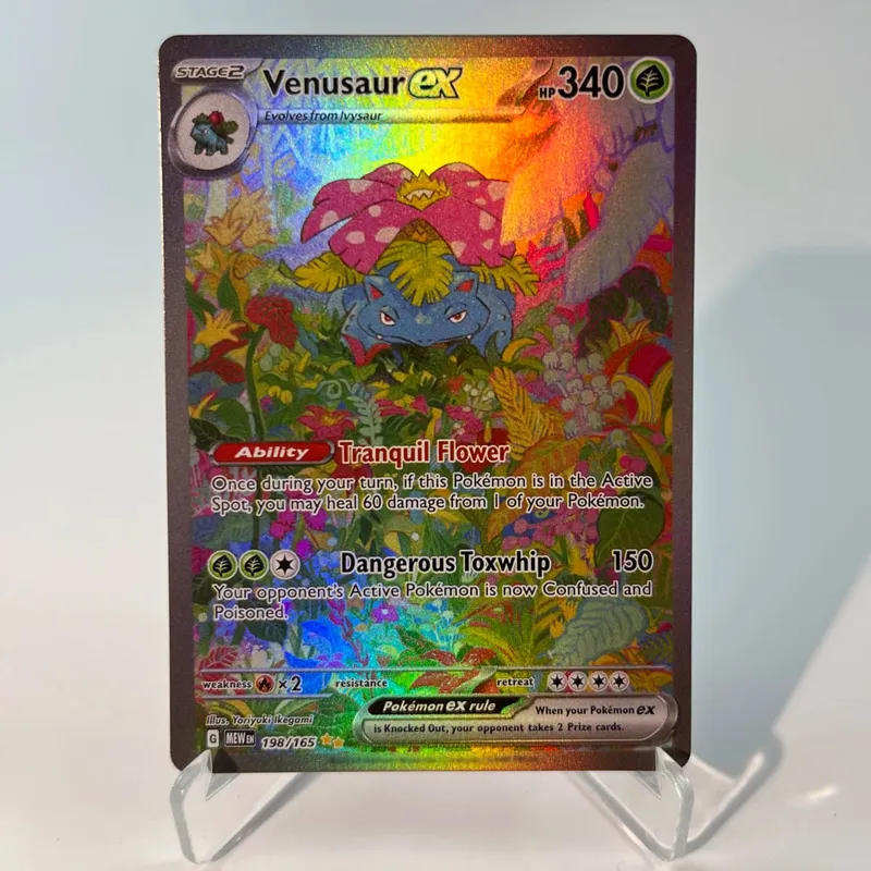 Pokémon 151 PKM Cards PTCG3-D Bulbasaur Squirt Rainbow Gengar ex Holographic Ex GX Rare Collection Battle Toys Hadiah untuk Hobi — image 22