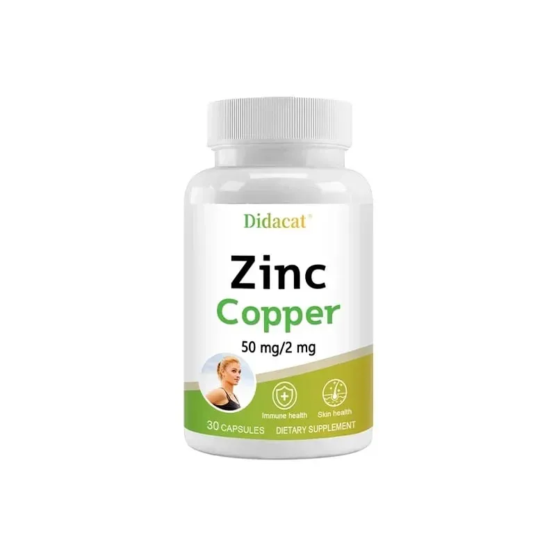 Zinc and Copper Dietary Supplement 120 Capsules Mineral and Antioxidant Supplement Immunity and Mood Supports Skin Health — image 8