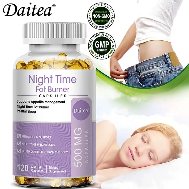 Nighttime Fat Burner Sleep Supplement and Appetite Suppressant for Men and Women - Metabolism Detoxification — image 1
