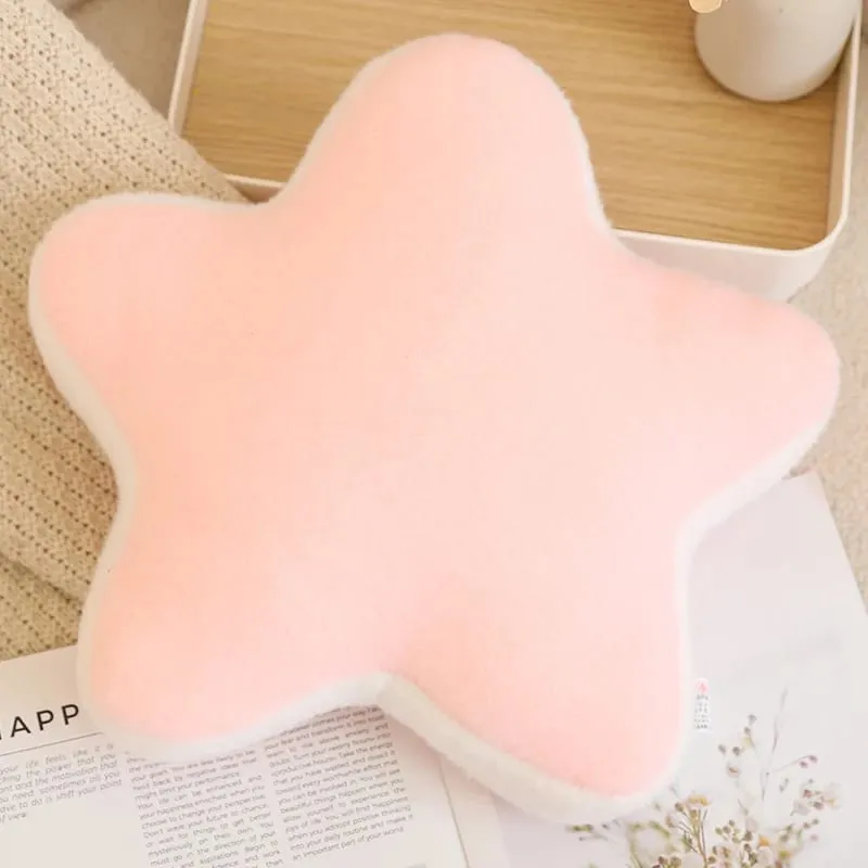 Doce cor arco-íris nuvem estrela lua travesseiro de pelúcia recheado macio flor brinquedo lance travesseiro almofada casa sofá decoração presente para amigo — image 18