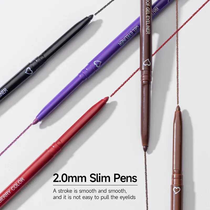 ดินสออายไลเนอร์สีน้ำตาลกันน้ำติดทนนานสีน้ำเงินสีดำสีน้ำตาลปากกาอายไลเนอร์สวมใส่ง่าย — image 5