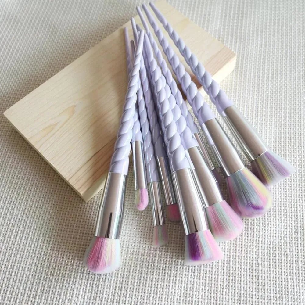 10pcs Berus Makeup Set Berus Asas Rambut Lembut Serbuk Pemerah Pipi Kontur Kening Pembayang Mata Wanita Kosmetik Blending Alat Mekap — image 6