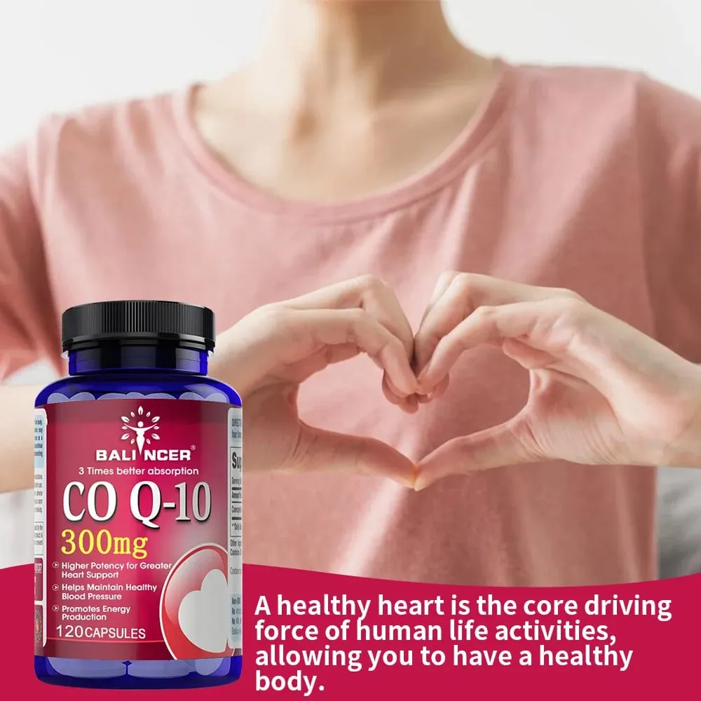 CoQ10 300mg tobolky - vysoce vstřebatelný antioxidant kardiovaskulární podpora srdeční energie veganské bez GMO bez lepku — image 4