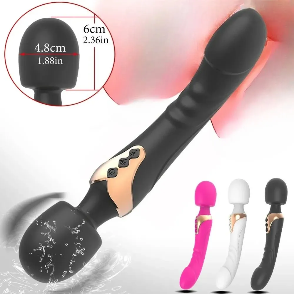ผู้หญิงที่มีประสิทธิภาพ AV Dildos Vibrator Magic Wand 10 โหมด Clitoris Stimulator G Spot ช่องคลอดหัวนมนวดเพศผู้ใหญ่ของเล่นสำหรับผู้หญิง — image 2