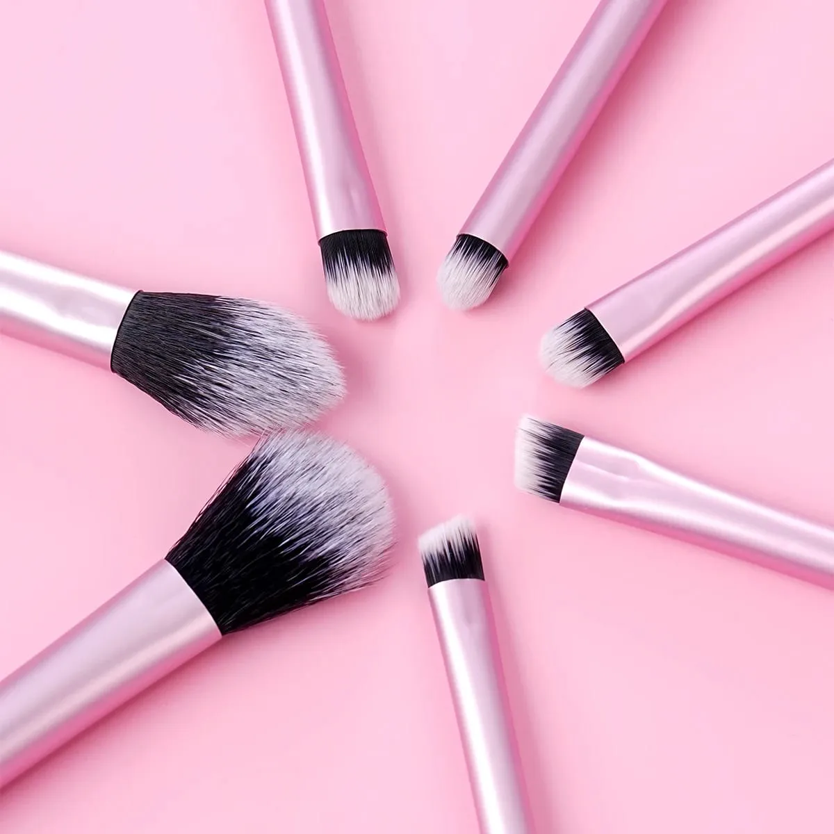 9 STK Makeup Børste Sæt Bløde børster Inkluderer professionelle øjenmakeup børster Øjenbryn Barberblad Silikone Eyeliner Stencils — image 4