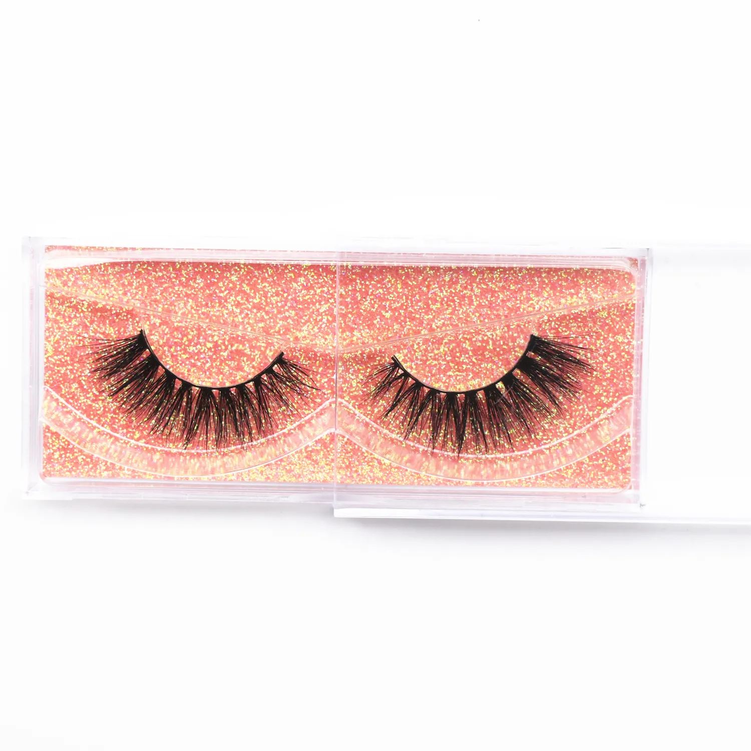 D20 réel vison cils Extension de cils naturel long ailé Volume cils à la main vison faux cils maquillage cils — image 6