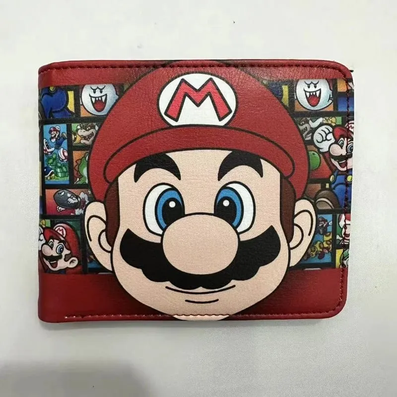 Super Mario สั้นกระเป๋าสตางค์นักเรียนบุคลิกภาพ Kawaii PU กันน้ำมัลติฟังก์ชั่พับสะดวกเปลี่ยนคลิป — image 2