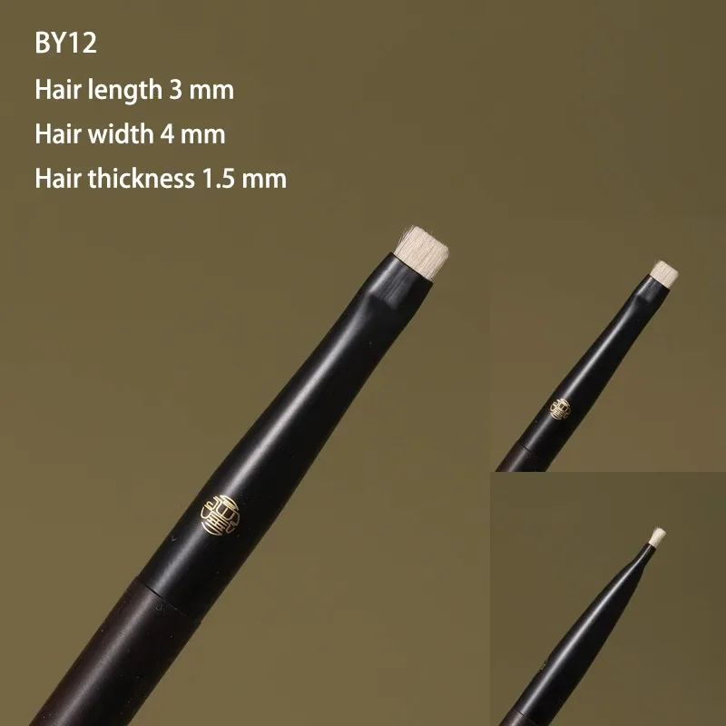 Limitato||Pennelli per trucco professionali fatti a mano 1PC Pennello per sfumare ombretti per capelli bianchi Lynx Pennello per trucco con manico in ebano — image 17