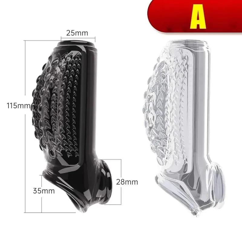Reusable อวัยวะเพศชายขยาย Cock แหวน DELAY Ejaculation อวัยวะเพศชายถุงยางอนามัย Dick แขนซิลิโคน Glans ฝาครอบขยายเพศของเล่นสำหรับผู้ชาย — image 5