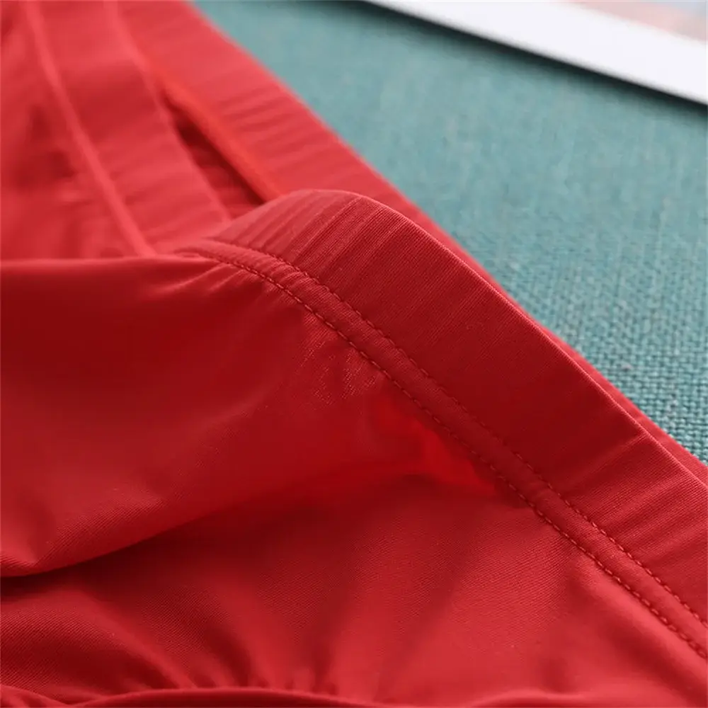 Man Ice Silk Bulge Pouch Underwear Breathable Seamless Briefs Summer Thin Boys Sports Low Waist Sexy Summer Panties — image 7