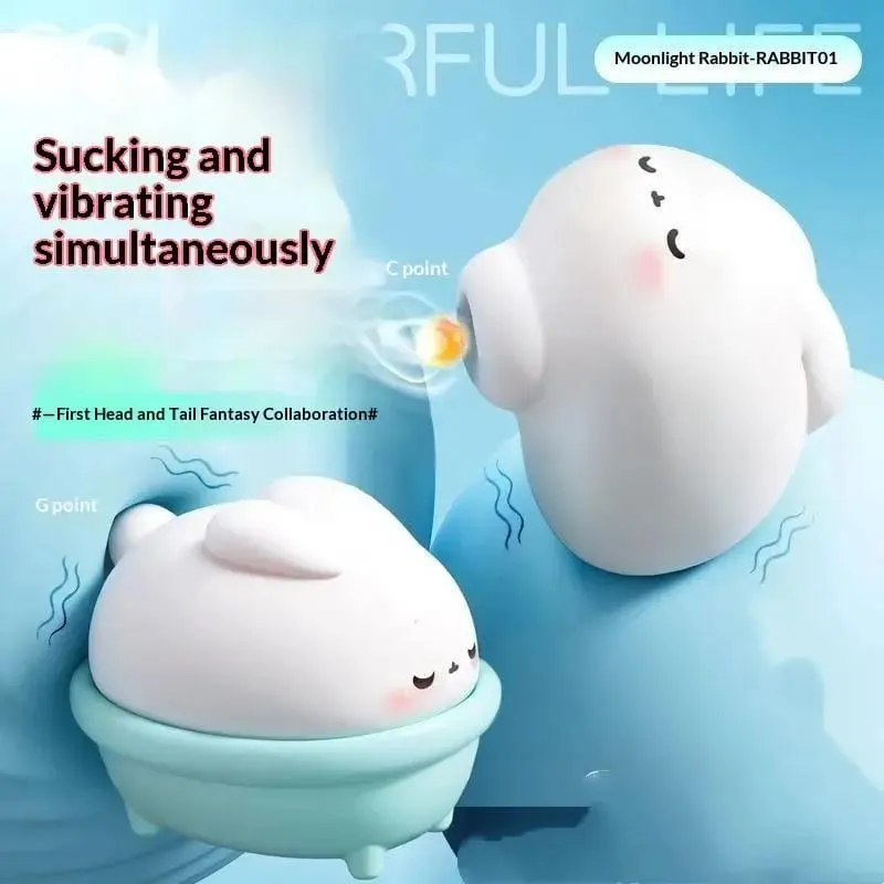 ไข่สั่นนวดกระต่ายน่ารักหี Clit Sucking Vibrator G-Spot Clitoral Stimulator USB ชาร์จของเล่นสำหรับผู้ใหญ่ — image 4