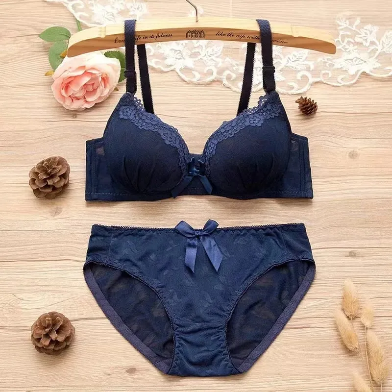 6 ชุด Push Up Bra ชุดเบาะ Intimates Lace Thongs ชุดชั้นในสตรีชุดชั้นในหญิงชุดชั้นใน Bra ชุด — image 5