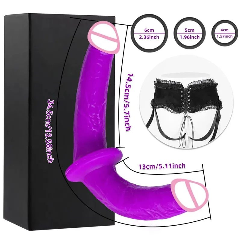 Realistic Dildo Double Headed Long Penis Double Penetration G Spot Vagina Anal Dick Designed For Lesbian Women Adult Sex Toys