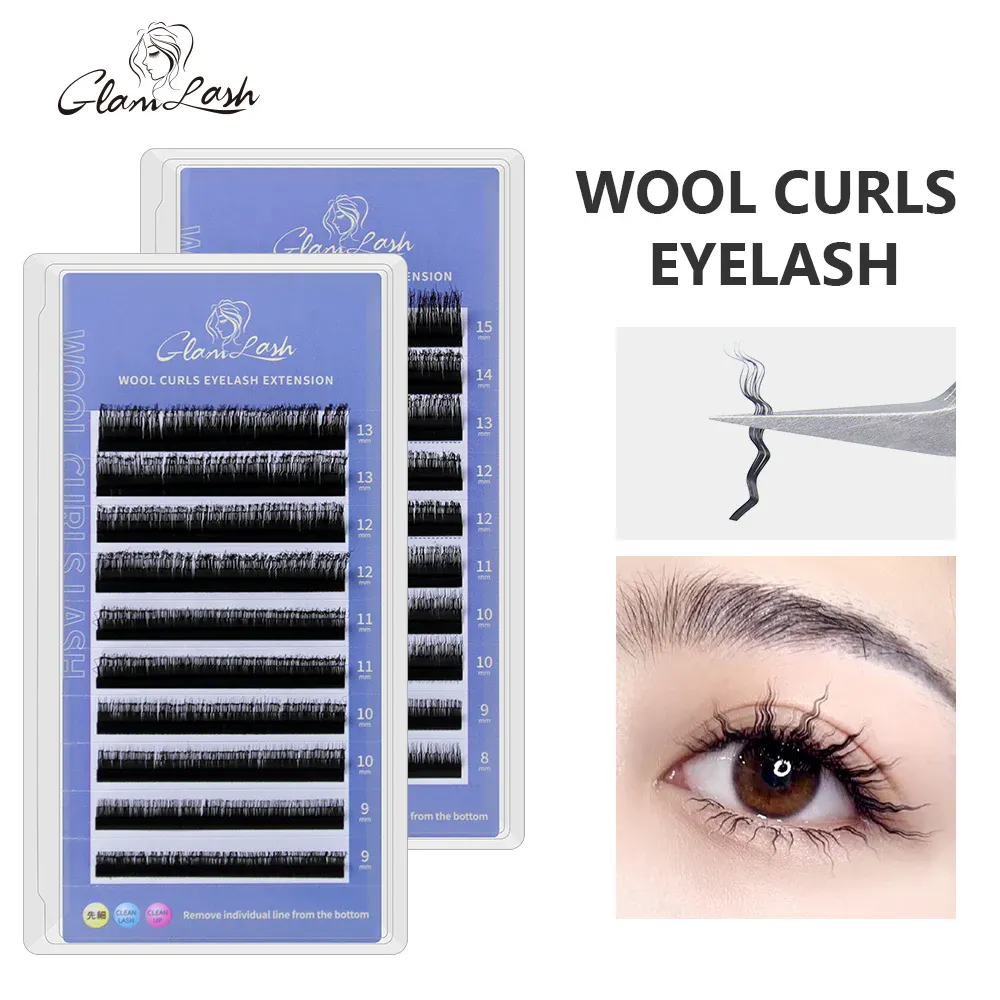 3D CURLY ขนสัตว์ขนตา Curl CAT EYE ขนตาหนาหนา Fasle ขนตาธรรมชาติยาว Handmade Eye Lashes EXTENSION