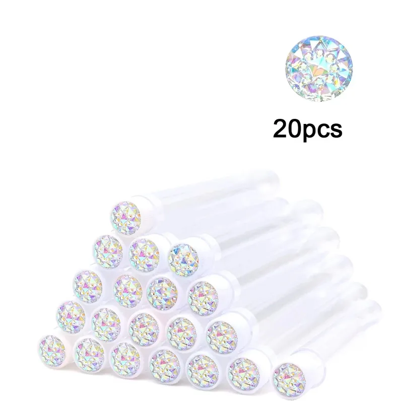 Tubes de brosse à cils avec baguettes de Mascara en cristal, peigne à sourcils, bobines, conteneur, applicateurs de brosse à cils, outils de maquillage, 20 pièces — image 10
