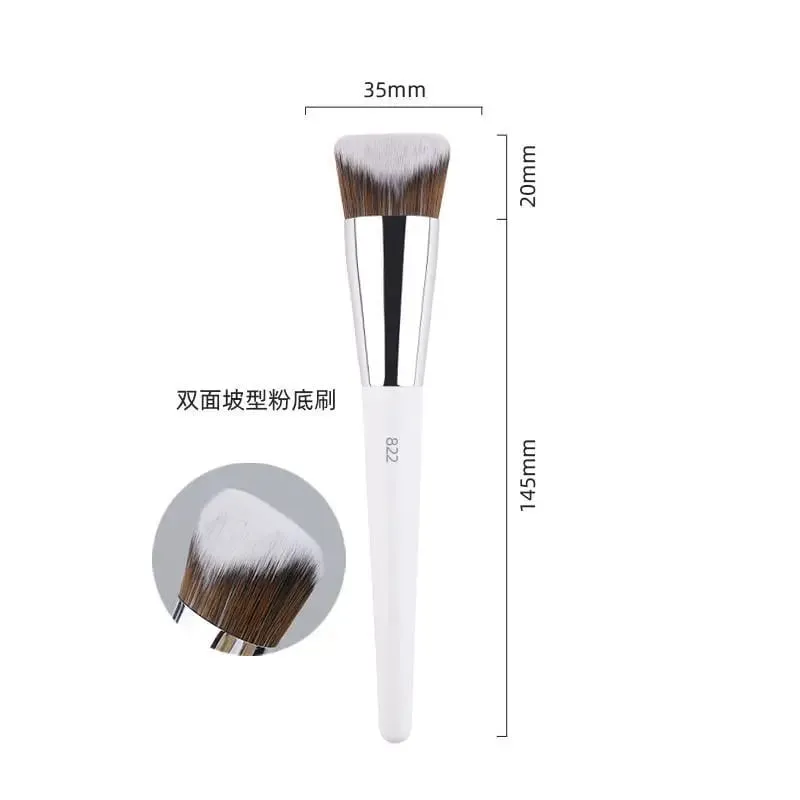 1pc Weiß Pulver Make-Up Pinsel 3D Flüssige Foundation Basis Make-up Pinsel Lidschatten blending Detail Gesicht Auge Concealer schönheit werkzeug — image 5