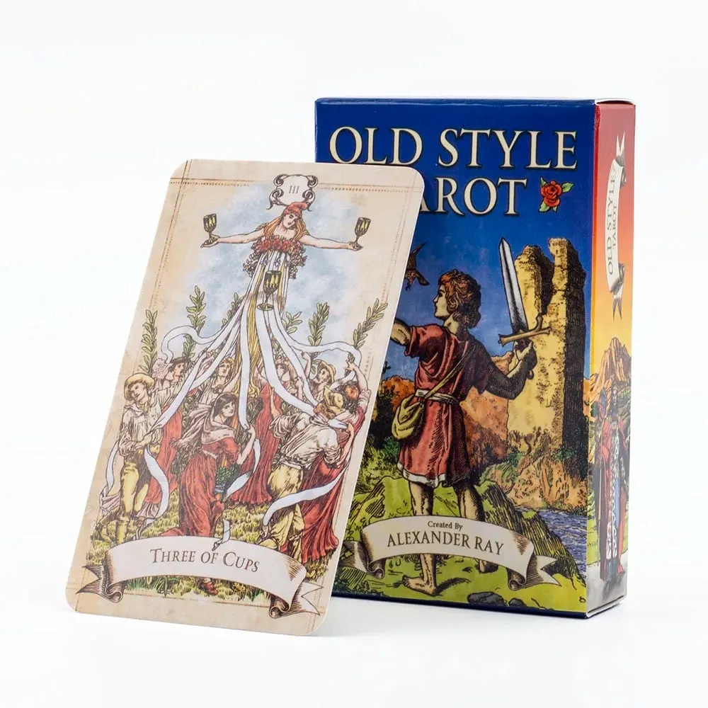สไตล์เก่า Tarot 79 ดาดฟ้า Oracle ภาษาอังกฤษ Visions Divination Edition Board เล่นเกมสำหรับ Fortune Telling 10.3*6 ซม. — image 1