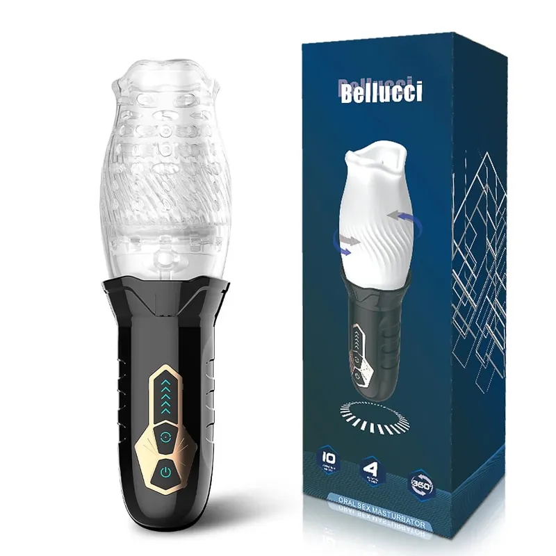 Automatická rotační masturbační nádobka Glans Trainer Vagina Penis Pumpa Rukáv Zpoždění ejakulace Vibrátor pro muže Hračky pro dospělé Muž