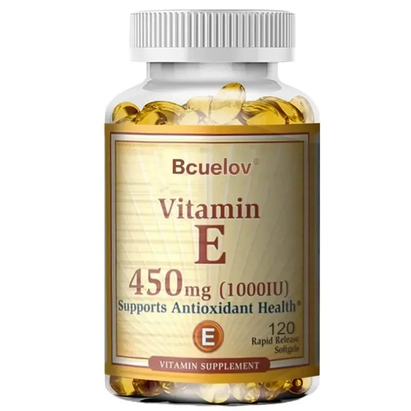 Bcuelov Witamina E 450 mg (1000 j.m.) Mieszana wspomaga układ odpornościowy i odżywianie skóry - Naturalny przeciwutleniacz - Bez glutenu i produktów mlecznych — image 9