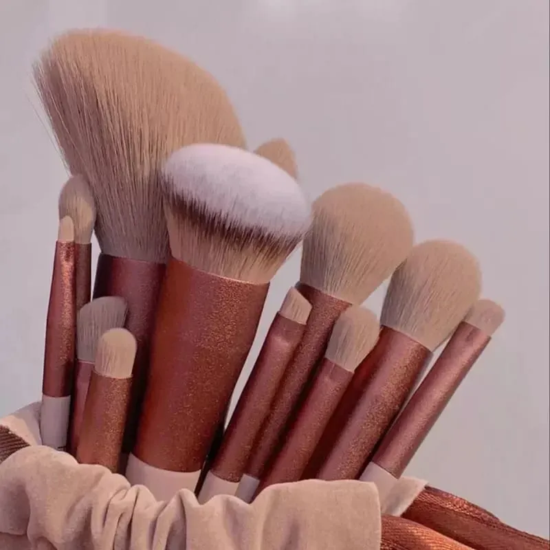 13 PCS Makeup Brushes Set Eye Shadow Foundation Women Cosmetic Brush Eyeshadow Blush Beauty Soft Make Up Tools Bag — image 3