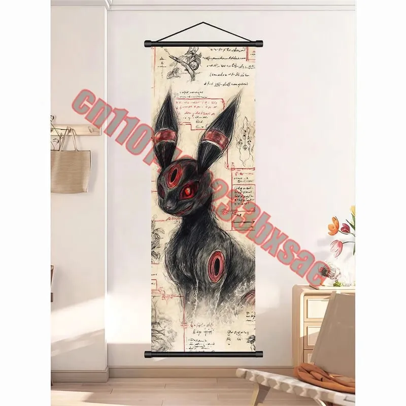 Poster Pokemon Cetakan Anime Dinding Karya Seni Gengar Gambar Lukisan Charizard Kanvas Skrol Gantung Pikachu Hiasan Bilik Rumah — image 2