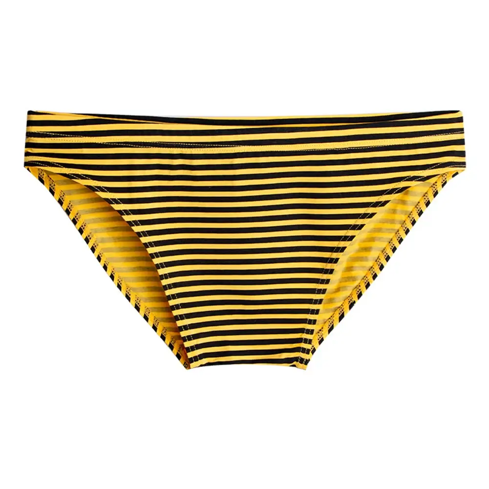 Men Stripe Briefs High Stretchy Soft No Pouch Narrow Side Sissy Underwear Pantie Breathable Daily Wear Triangle Panties — image 2