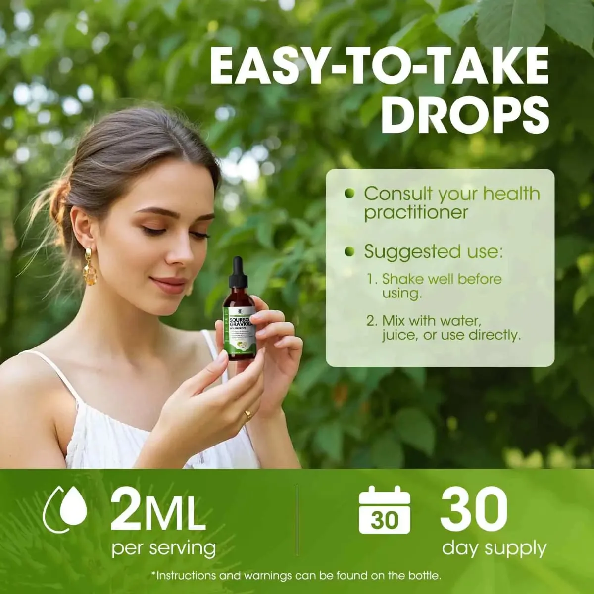Titisan Cecair Graviola Soursop Organik untuk Sokongan Sel Antioksidan Semulajadi & Penjanaan Semula Peningkatan Imun Kaya dengan Multivitamin — image 6