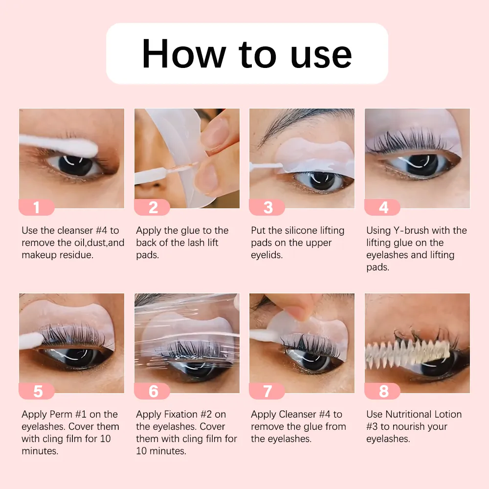 Spedizione gratuita Kit per sollevamento ciglia a lunga durata Sollevamento ciglia Perming Lozione Fissaggio Colla Ricci Lasher Salone di bellezza Uso domestico Kit Pro — image 7