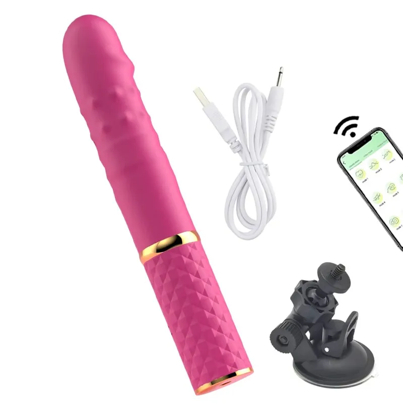 เริ่มต้น Telescopic Dildo Vibrator Thrusting Retractable หี G Spot Clitoral Anal Stimulation Sex Machine ของเล่นสำหรับผู้หญิง — image 9