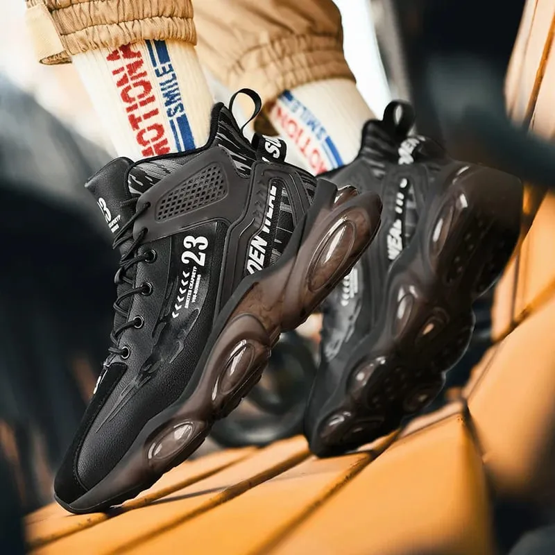 Scarpe alla moda di alta qualità primaverili da uomo con cinturino inferiore spesso da basket nuove scarpe da ginnastica casual traspiranti ammortizzate 2025 — image 4