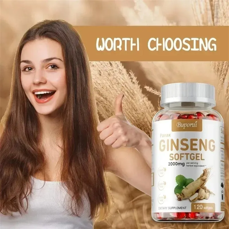 Panax Ginseng-capsules Ginseng-wortelextract ondersteunt energiesterkte en krachtprestaties bij vrouwen en mannen — image 4