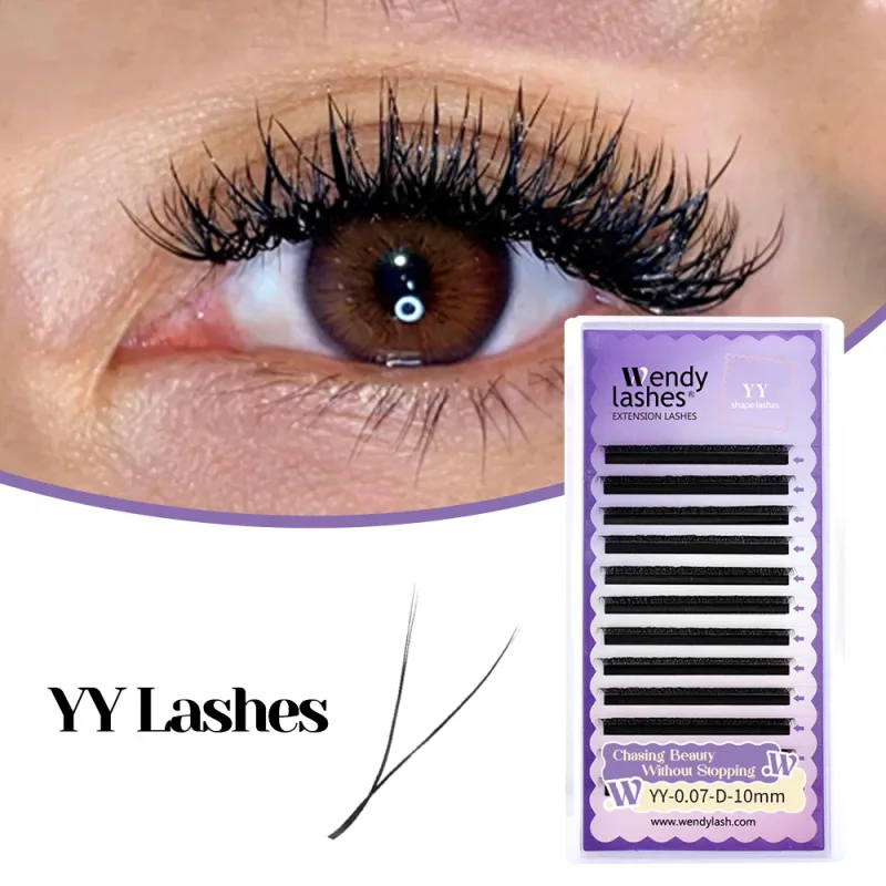 Wendy Lashes YY รูปร่างขนตาอัตโนมัติดอก W รูปร่าง Bloom 3D 4D 5D 6D 8DPremade อุปกรณ์ขนตาสีดำ Cilios 5D