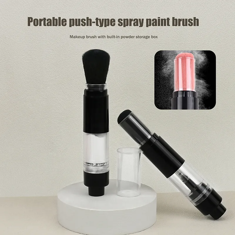 Multifunktionaler Push-on-Spray-Puderpinsel, nachfüllbarer Puderpinsel, kosmetischer Puderpinsel, Foundation-Rougepinsel, Make-up-Werkzeuge — image 2