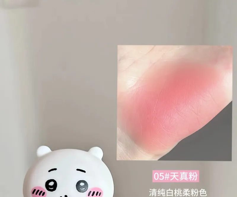 Pinkbear Single Blush Serbaguna Krim Cermin Lip Gloss Matte Lip Cream Air Kilauan cahaya Mekap Bibir Tahan Lama — image 10