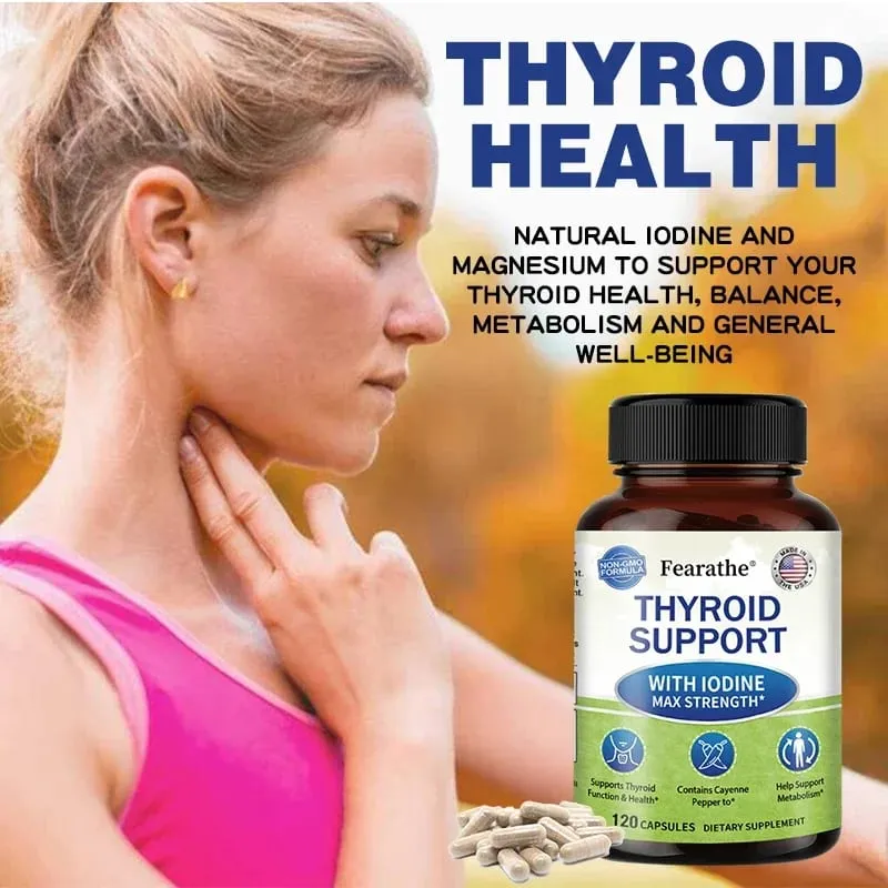 Maximum Strength Iodine Capsules - Thyroid Support Supplement Helps Metabolism For Thyroid Function and Health — image 5