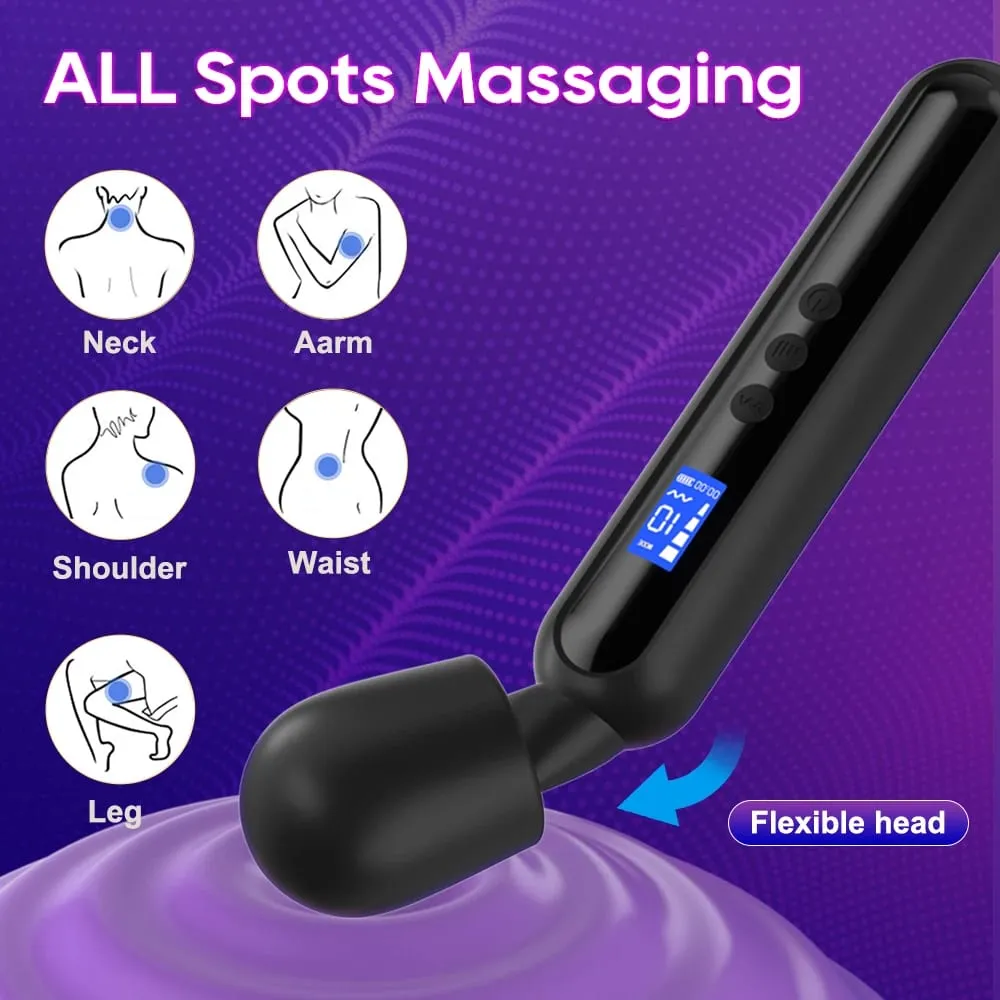 Bacchetta da massaggio in morbido silicone Multi-Size e Multi-Color Modalità di vibrazione regolabili impermeabili opzionali Strumento portatile per il relax domestico — image 2