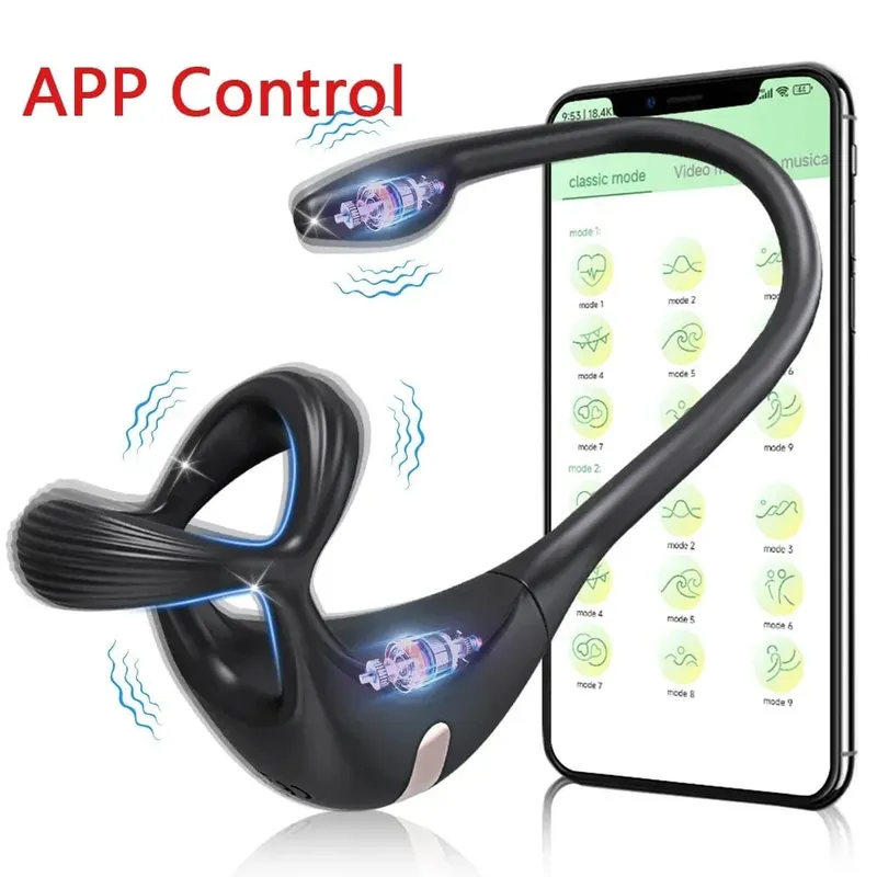 APP Kontrol Butt Plug Cock Ring Vibrerende Prostata Massager til Mænd Begynder Anal Vibrator Anal Plug til Gay Sex Legetøj til Mænd 18+