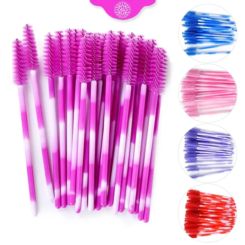 50/100 Pz Spazzola per trucco Ciglia Spazzole per sopracciglia Pettine Usa e getta Mascara Bacchetta Estensione ciglia Forniture Cosmetici Strumenti per il trucco — image 1